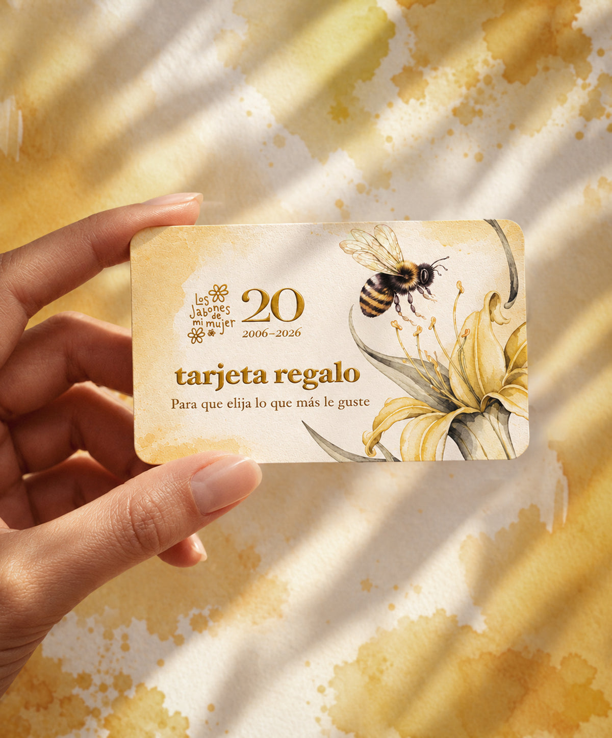 Tarjeta regalo para jabones naturales