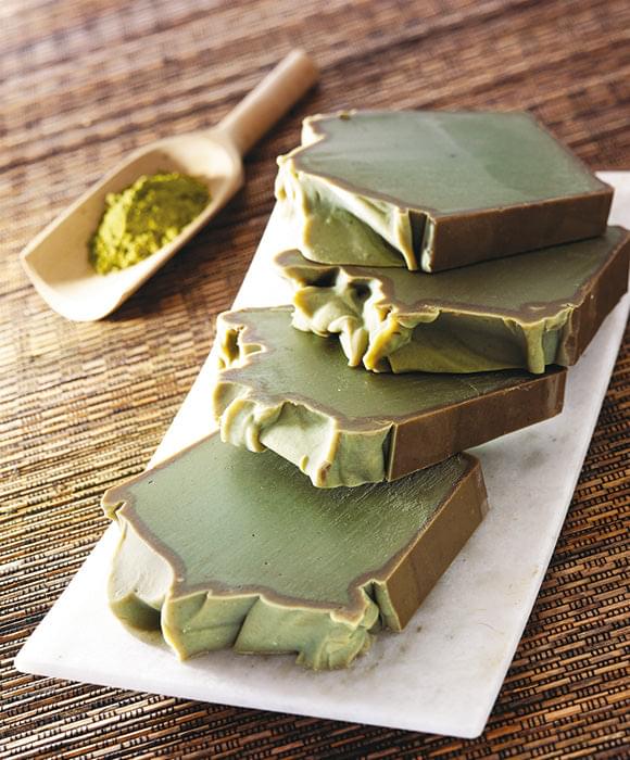 Jabón artesanal de Té Verde en pastillas - Los Jabones de Mi Mujer